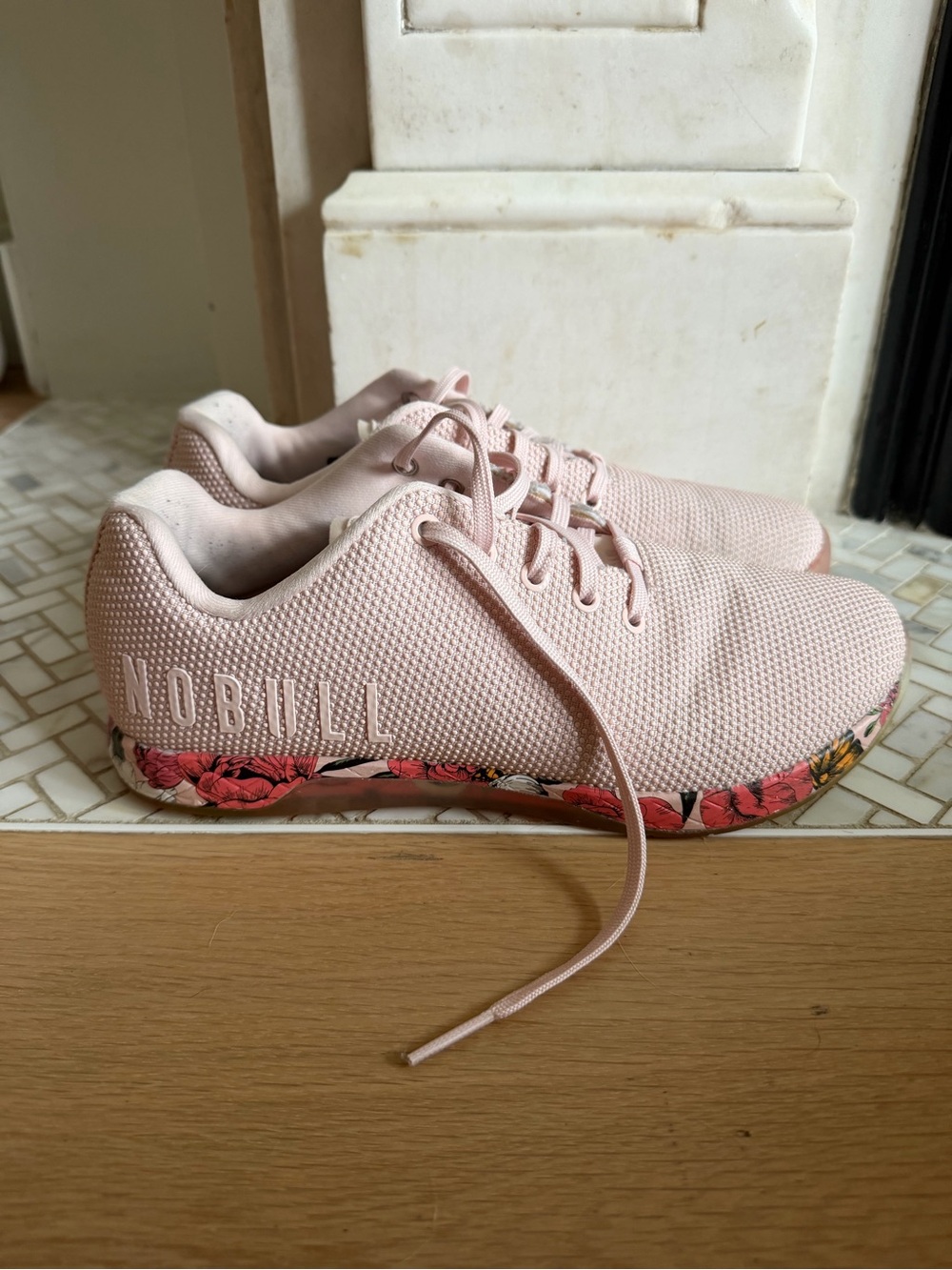 NOBULL Pink Outwork Training Men’s Size 10.5 Shoes with Floral Soles